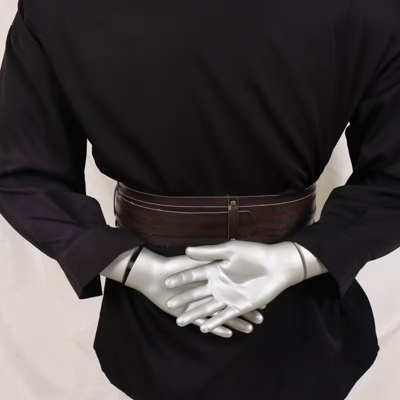 WOMEN VERY WIDE BROWN VICTORIAN LEATHER BELT Med/Large/XL belt length 51 in NEW