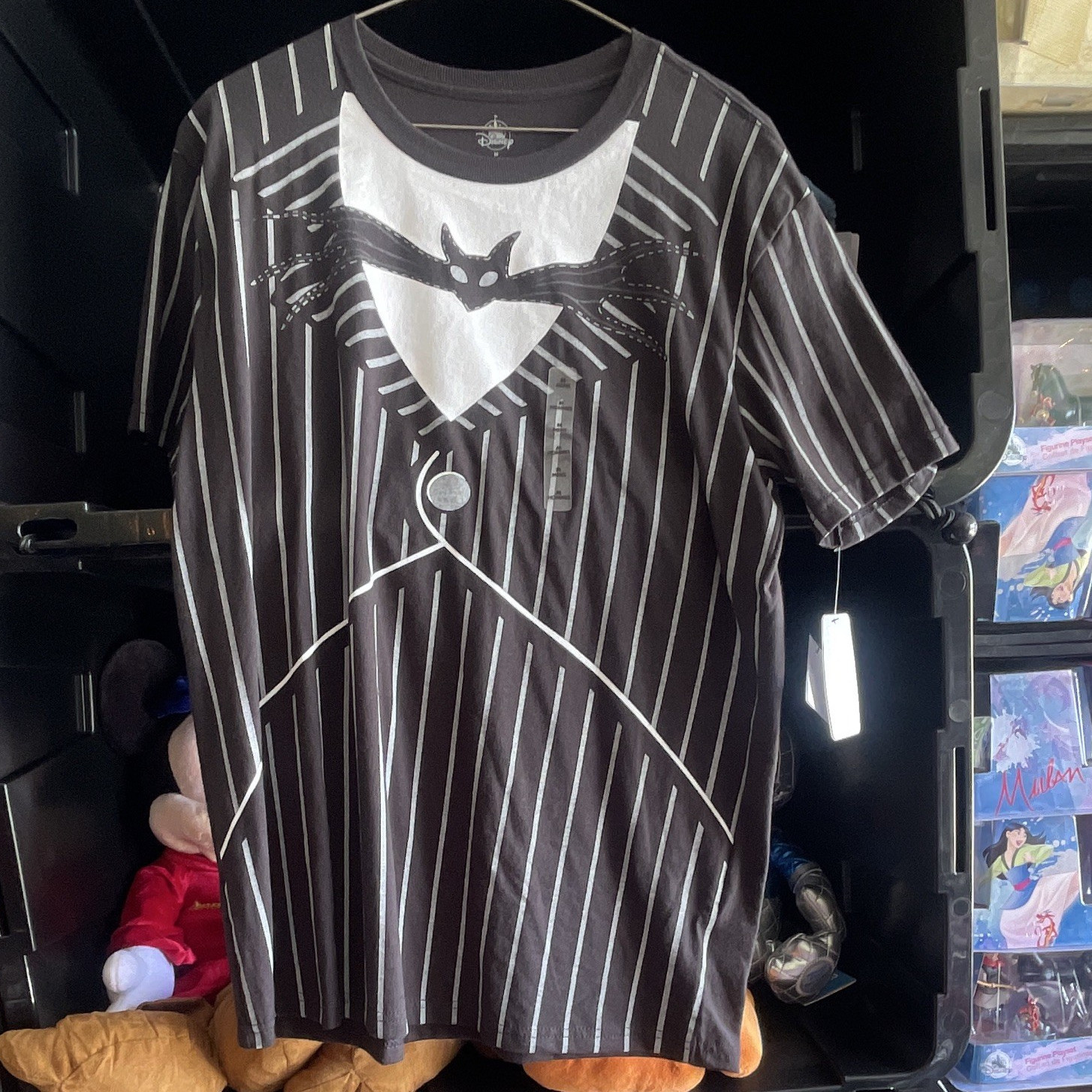 Disney Jack Skellington Nightmare Before Christmas Graphic Tee Black/White M