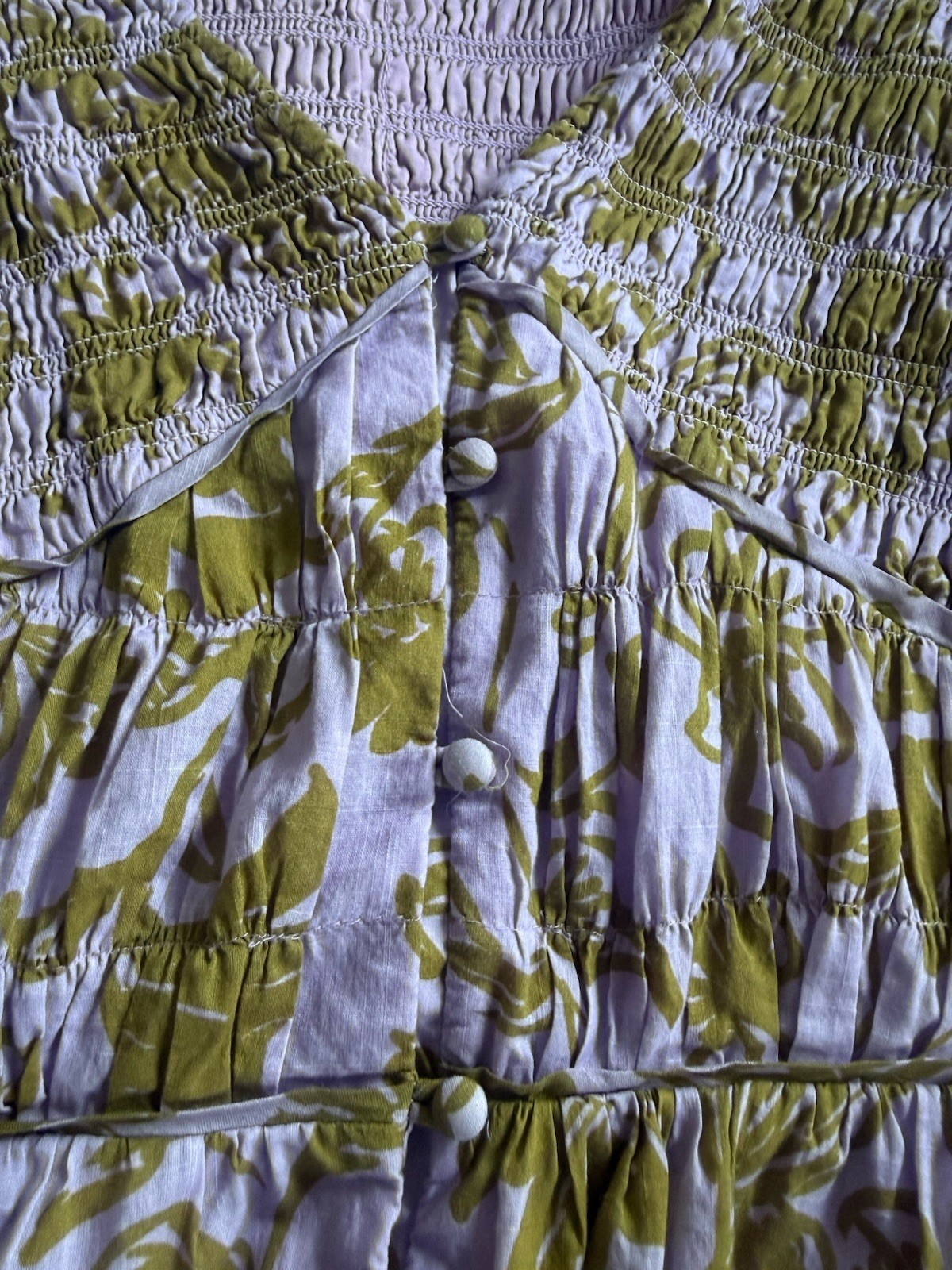 Anthropologie The Peregrine Midi Dress Mauve Floral 3x 22/24