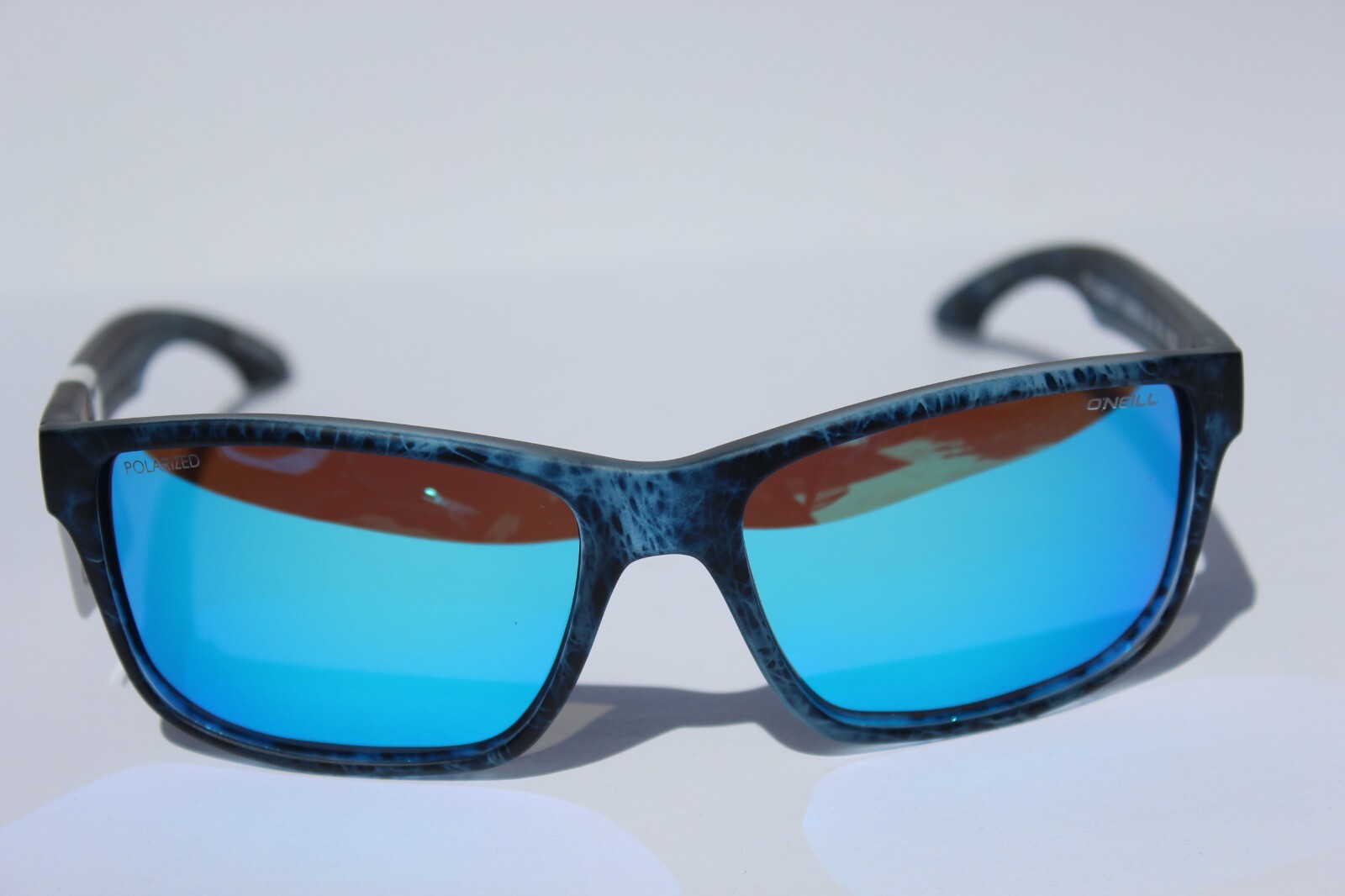 O’NEILL Anso POLARIZED Sunglasses Crystal Liquid/Blue Mirror Surf/Beach NEW