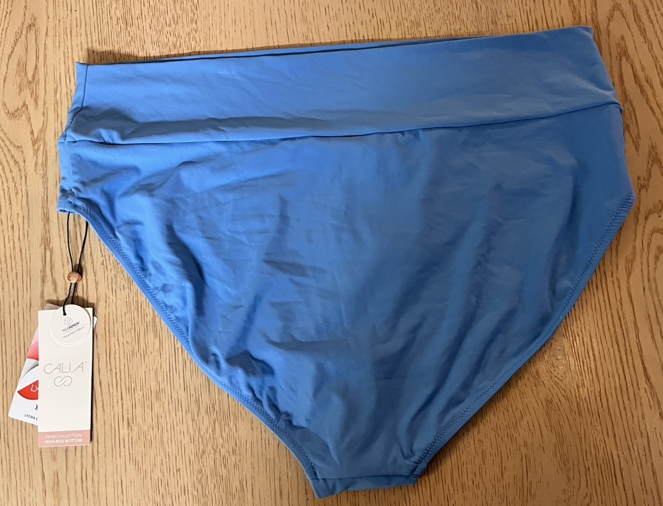 Calia Bikini Bottoms womens plus size XXL Wide Banded HighRise tranquil blue New