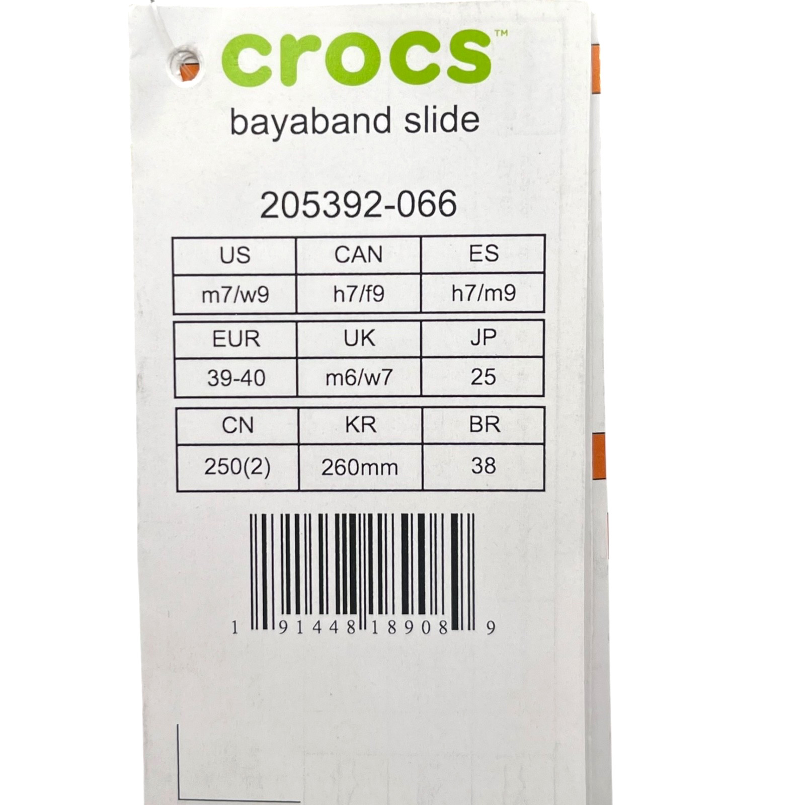 Crocs Bayaband Womens Slide Sandal Size 9 Black White Water Friendly Lightweight