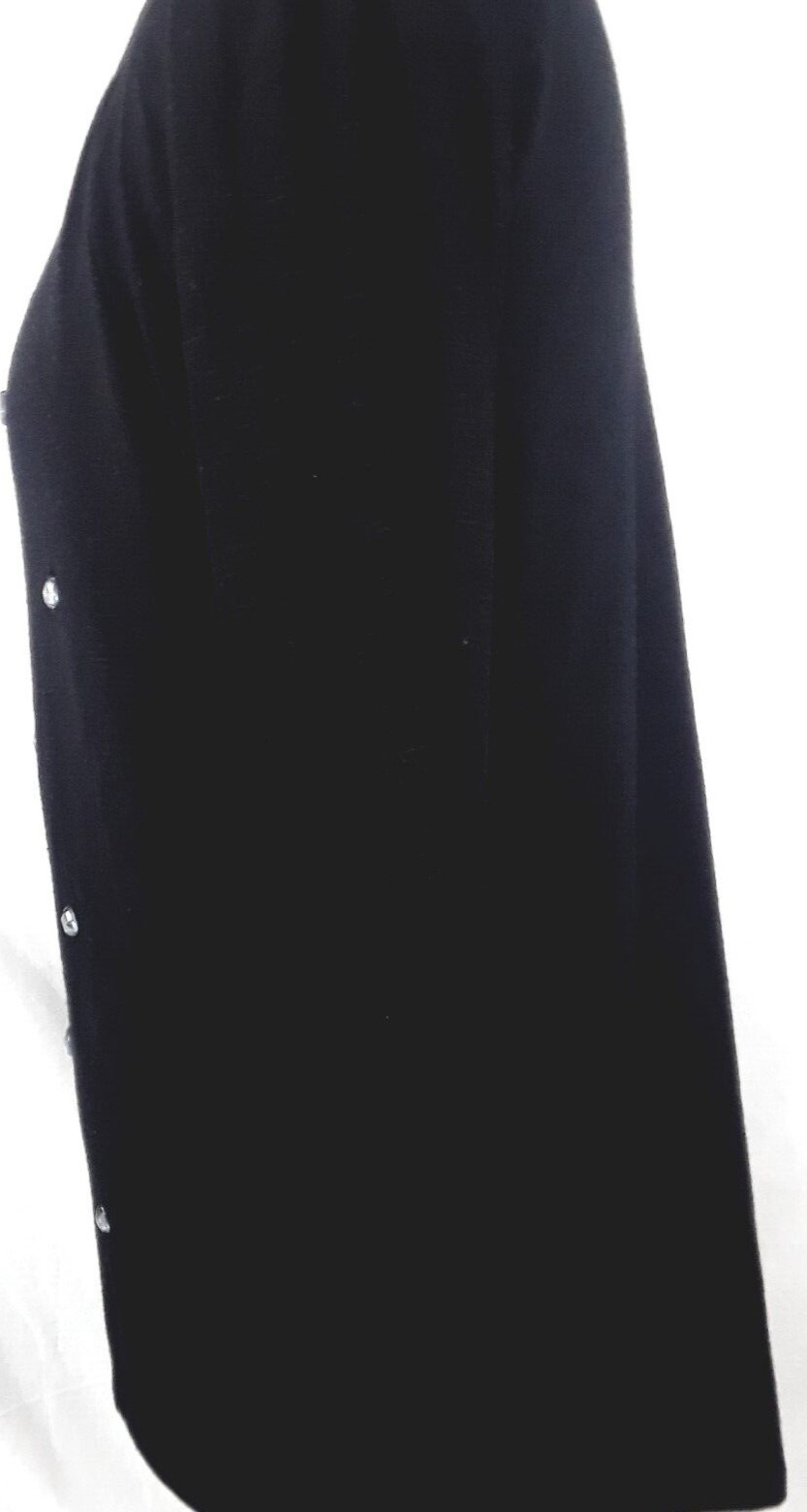 TA1-24 I.N. Studio XL woman’s 3/4 sleeve blouse black with teardrop beads, soft