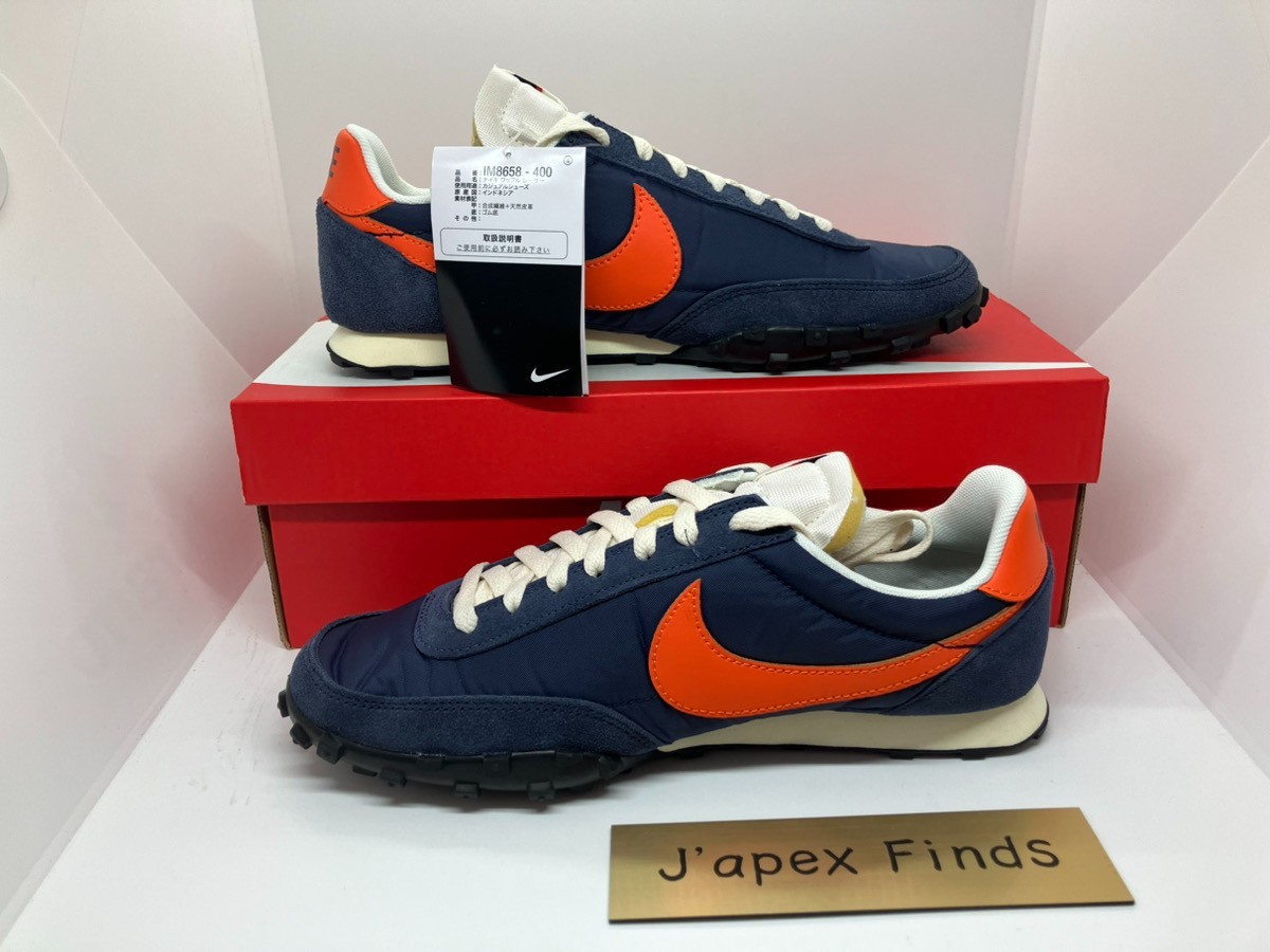 Nike Waffle Racer IM8658-400 Midnight Navy Safety Orange-Sail Men’s Size