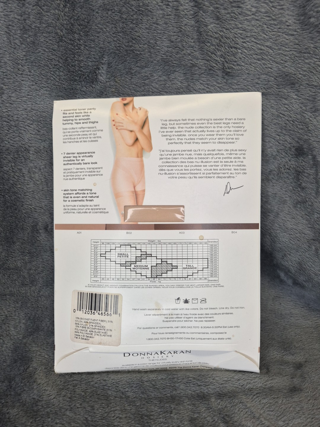Donna Karan Hosiery The Nudes Essential Toner Tone A01 Size Tall D55 Denier New