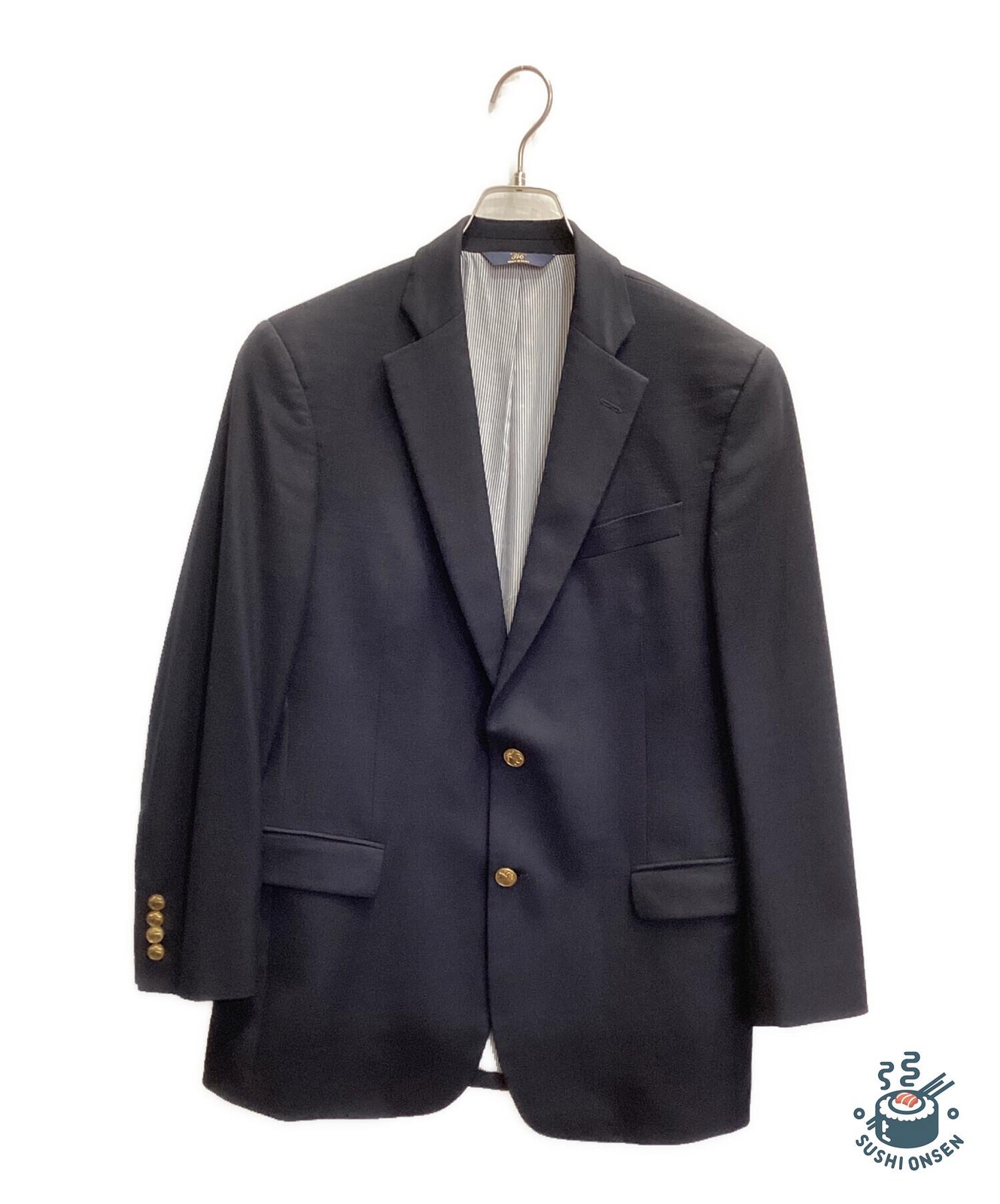 BROOKS BROTHERS Gold-buttoned blazer Size: 38 Navy Men 6209-001TA1