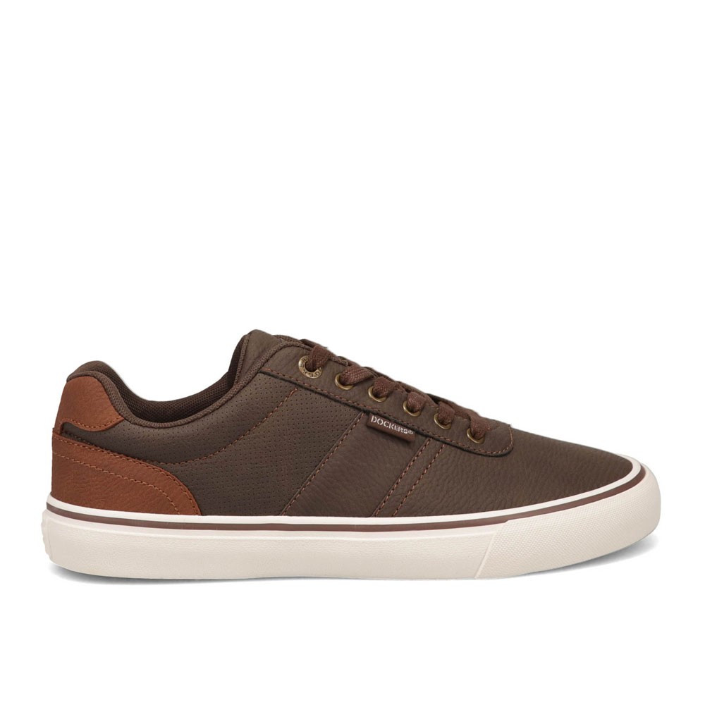 Dockers Mens Hobbs Wax Synthetic Leather Casual Lace-up Sneaker