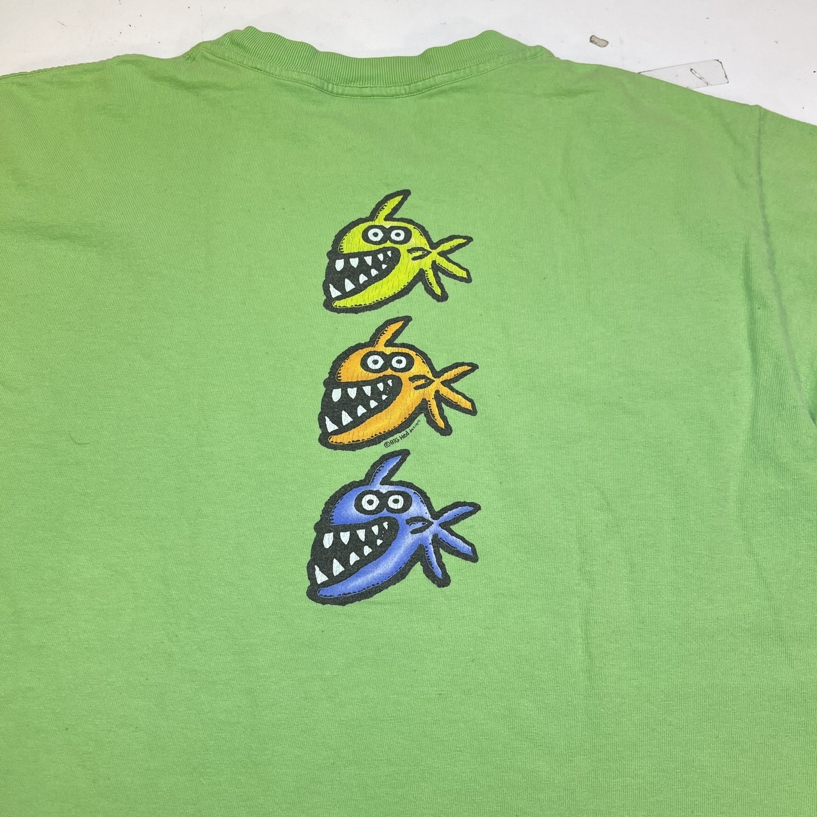 PALM BEACH Florida Big Head Designs Smiling Fish Comfort Colors T SHIRT Mens S