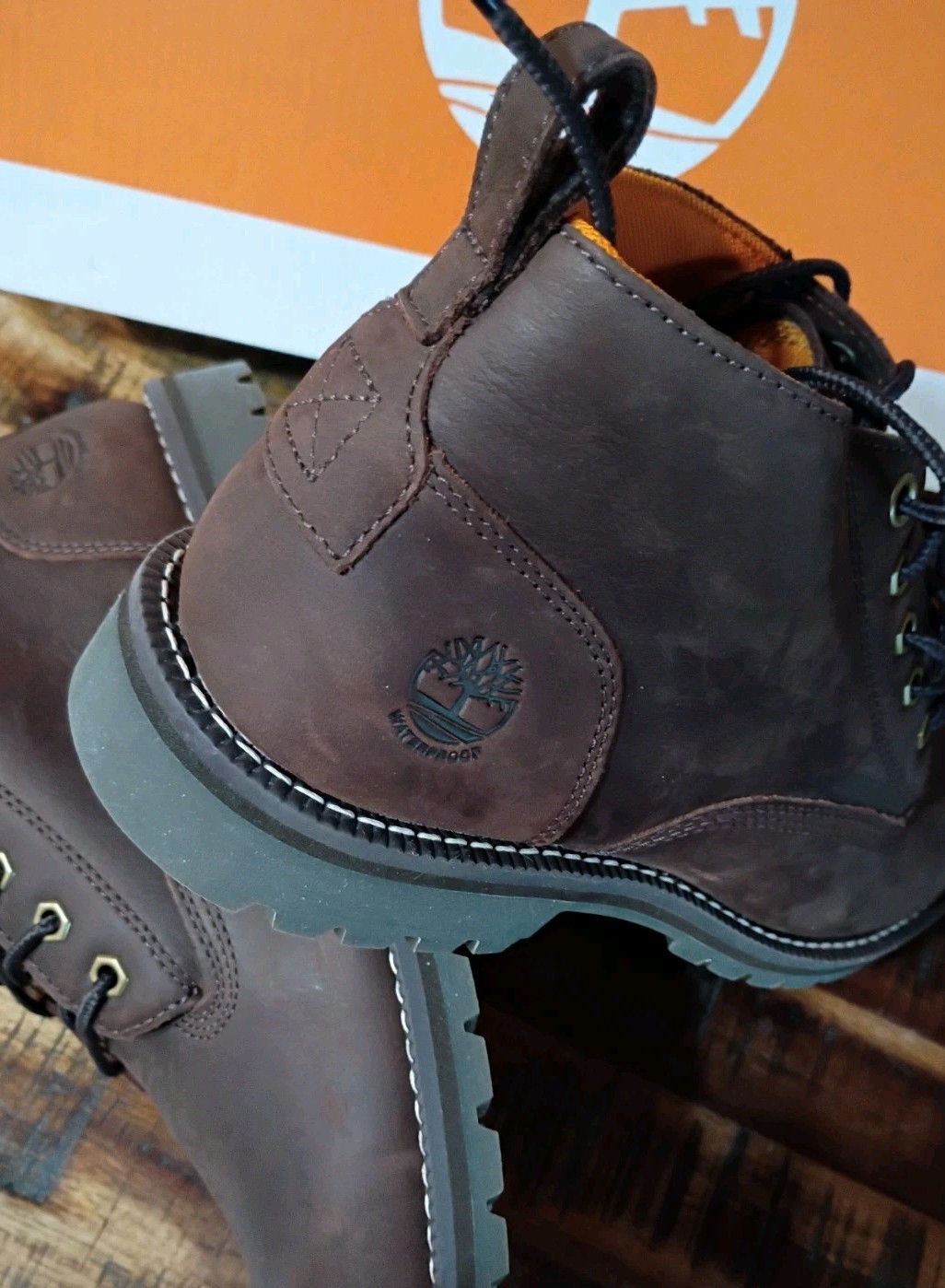 Mens Timberland Redwood Falls Premium Waterprof Leather Heavy Chukka Boot Sz 9.5
