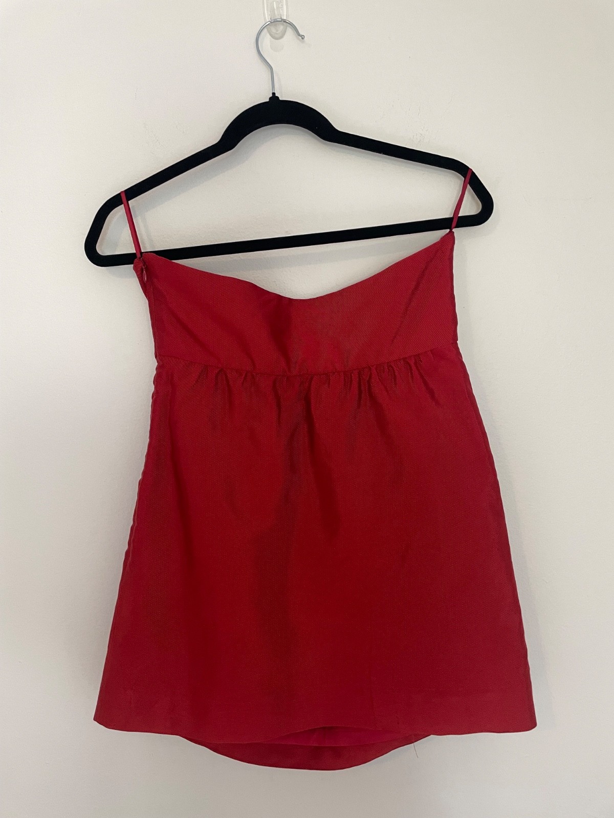 Vintage Moschino Red Bow Strapless Mini Dress, Y2K 90s, Maximalism, Size 10