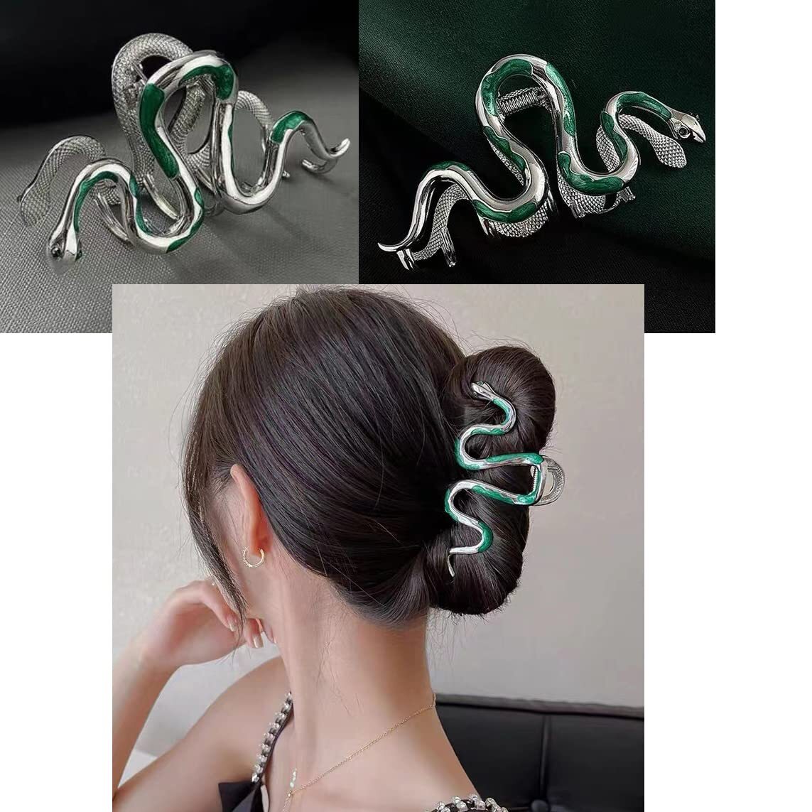 Snake Design Big Hair Claws Clips Halloween Gothic Women Hair Accessories Gift