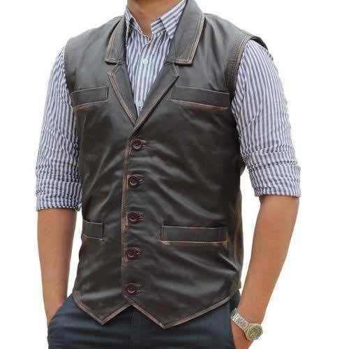 Hell on Wheels Cullen Bohannan Real Leather Vest – 100% MONEY BACK GUARANTEE!!!