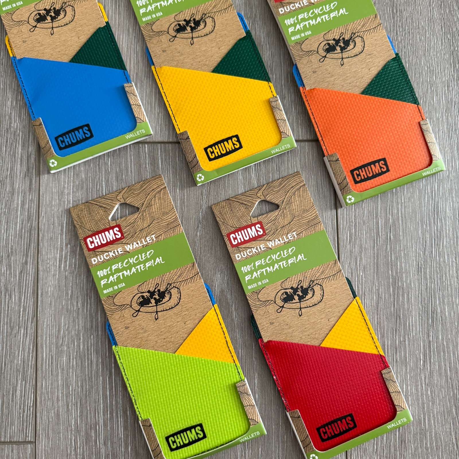 Chums – Duckie Slim Front Pocket Wallet – 100% Recycled Raft Material – New