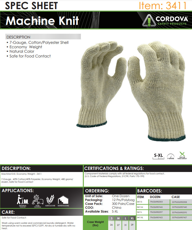 12 PR. WHITE COTTON BLEND STRING KNIT PROTECTIVE WORK GLOVES GLOVE LINERS MEDIUM