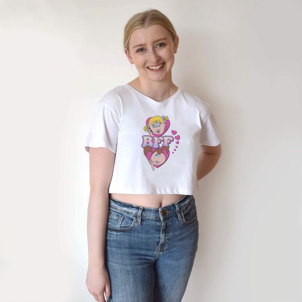 ‘Best Friends Forever’ Women’s Cotton Crop Tops (CO058605)