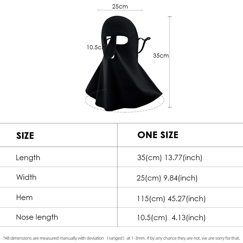 Oh! Anti-UV Face Covering Neck Gaiter UPF 50+ Bandana Sun Block Facial Shield