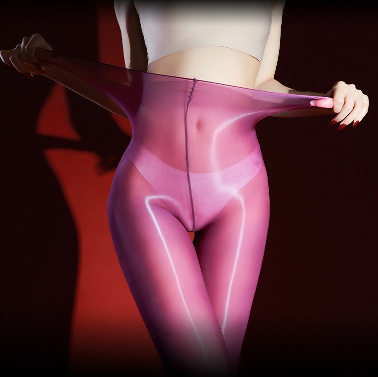 5D Oil Glossy Shiny Five-Toe Pantyhose High-Stretch Ultra-Thin Tights Stockings