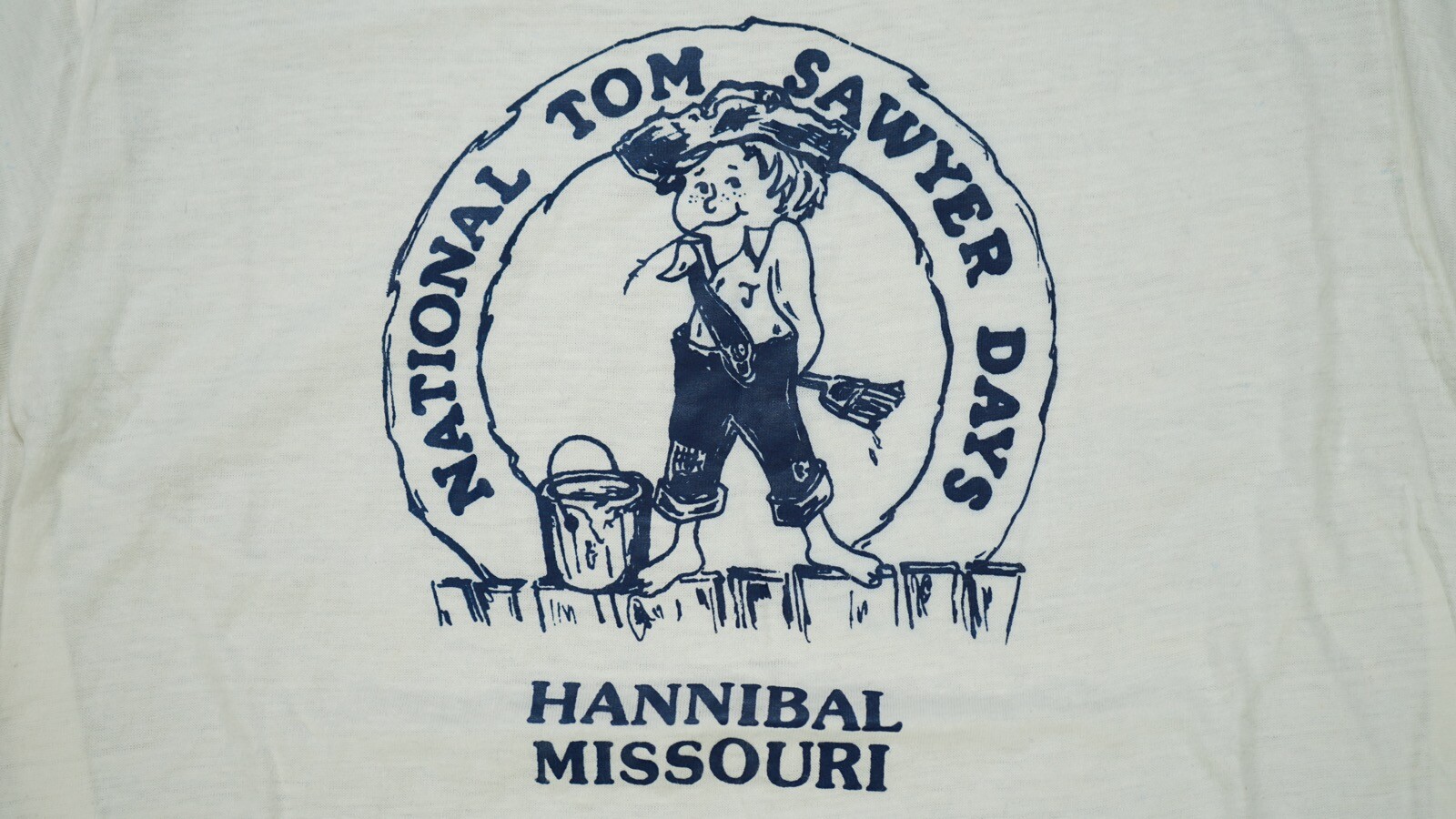Rare VTG SCREEN STARS National Tom Sawyer Days Hannibal Missoui T Shirt 90s 14