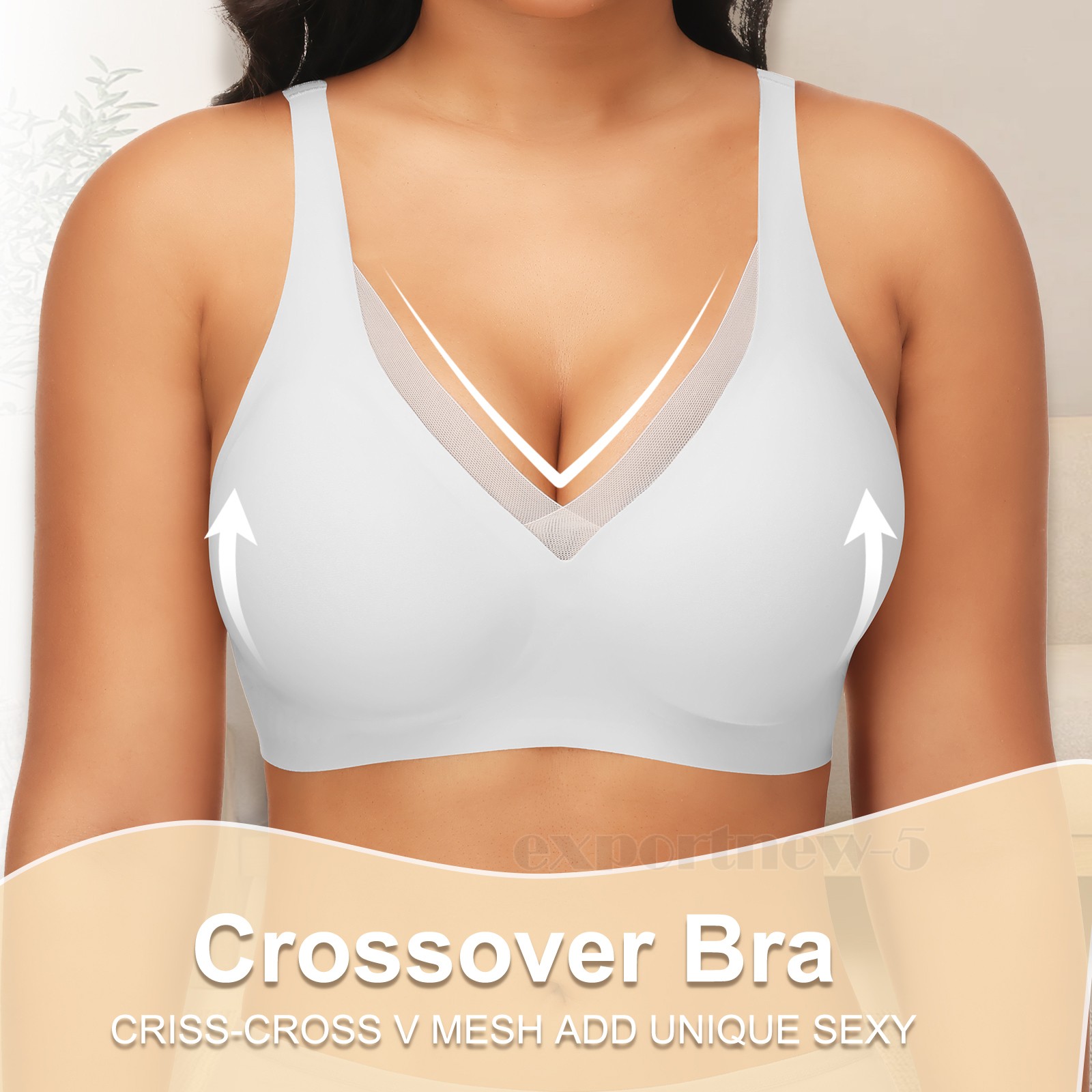 Women Wireless Bras Jelly Bralette Supportive T-shirt Bra No Underwire Soft Skin