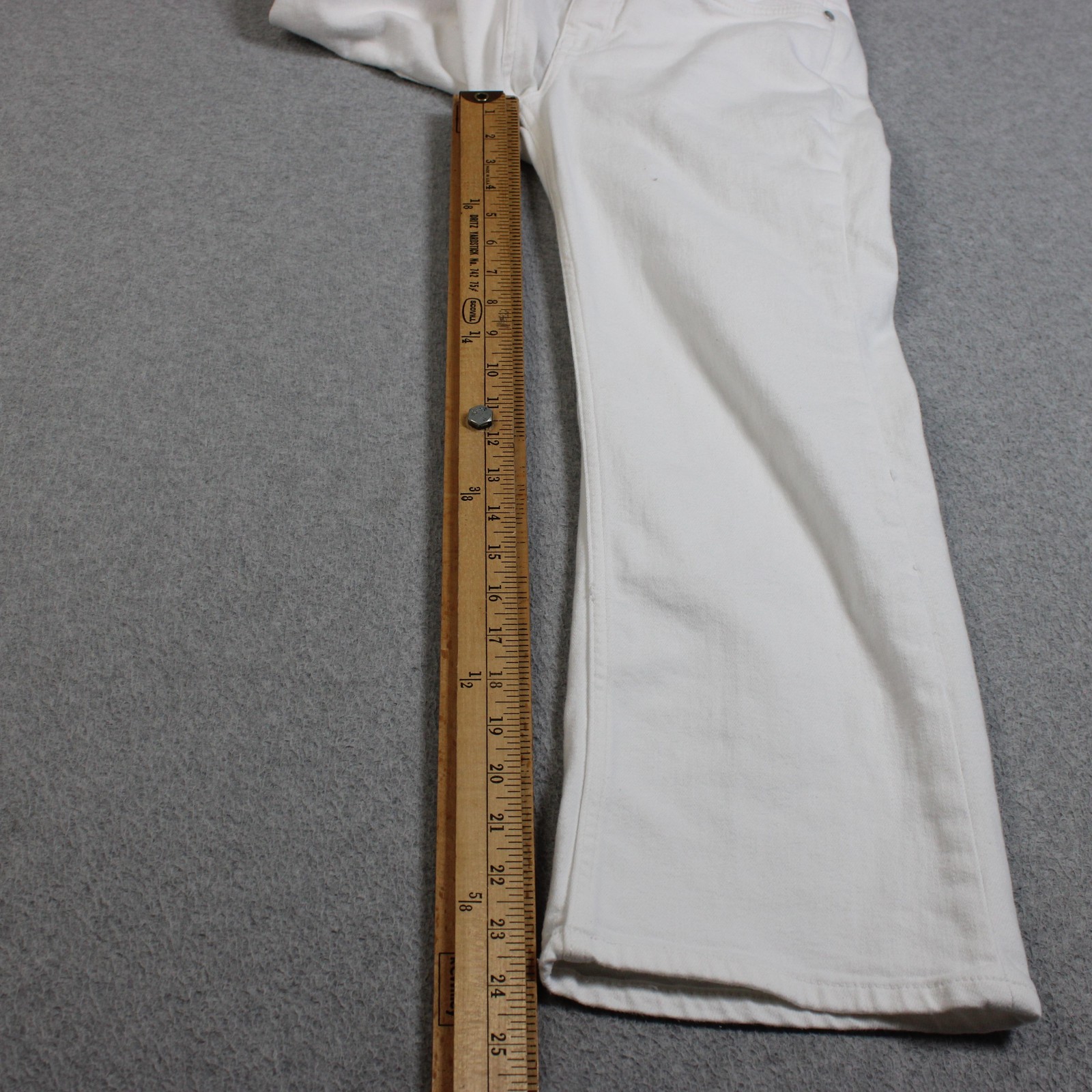 Pilcro Jean Women 25P White Light Wash Straight Leg Petite Stretch Denim Coastal