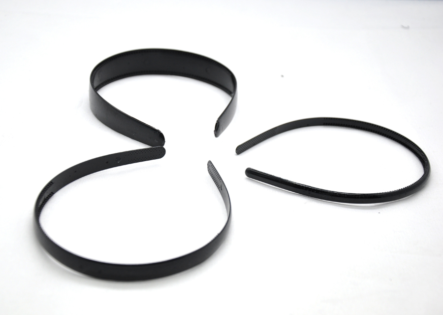 12 Plastic Headbands w/ Inner Teeth White or Black US Seller