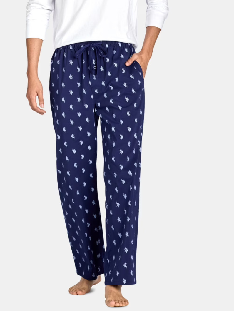 U.S. Polo Assn. SIZE 2XL 51 Men’s Two Pockets Machine Washable Pajamas, Blue NEW