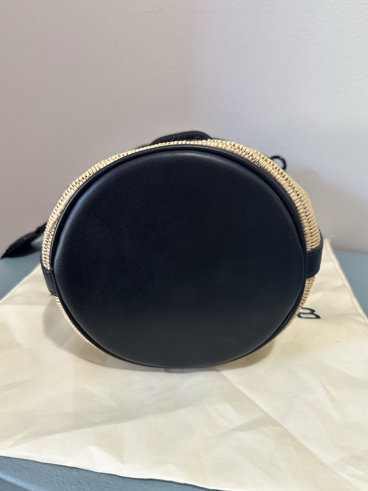 Marc Jacobs The Woven Bucket Bag Black Leather Crossbody Shoulder