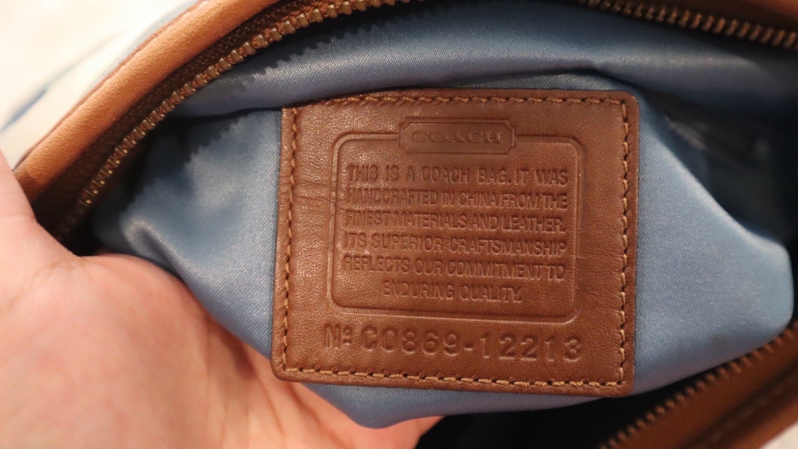 Coach Y2K Vintage Denim Patchwork Leather Brass Bleecker Duffle Bag