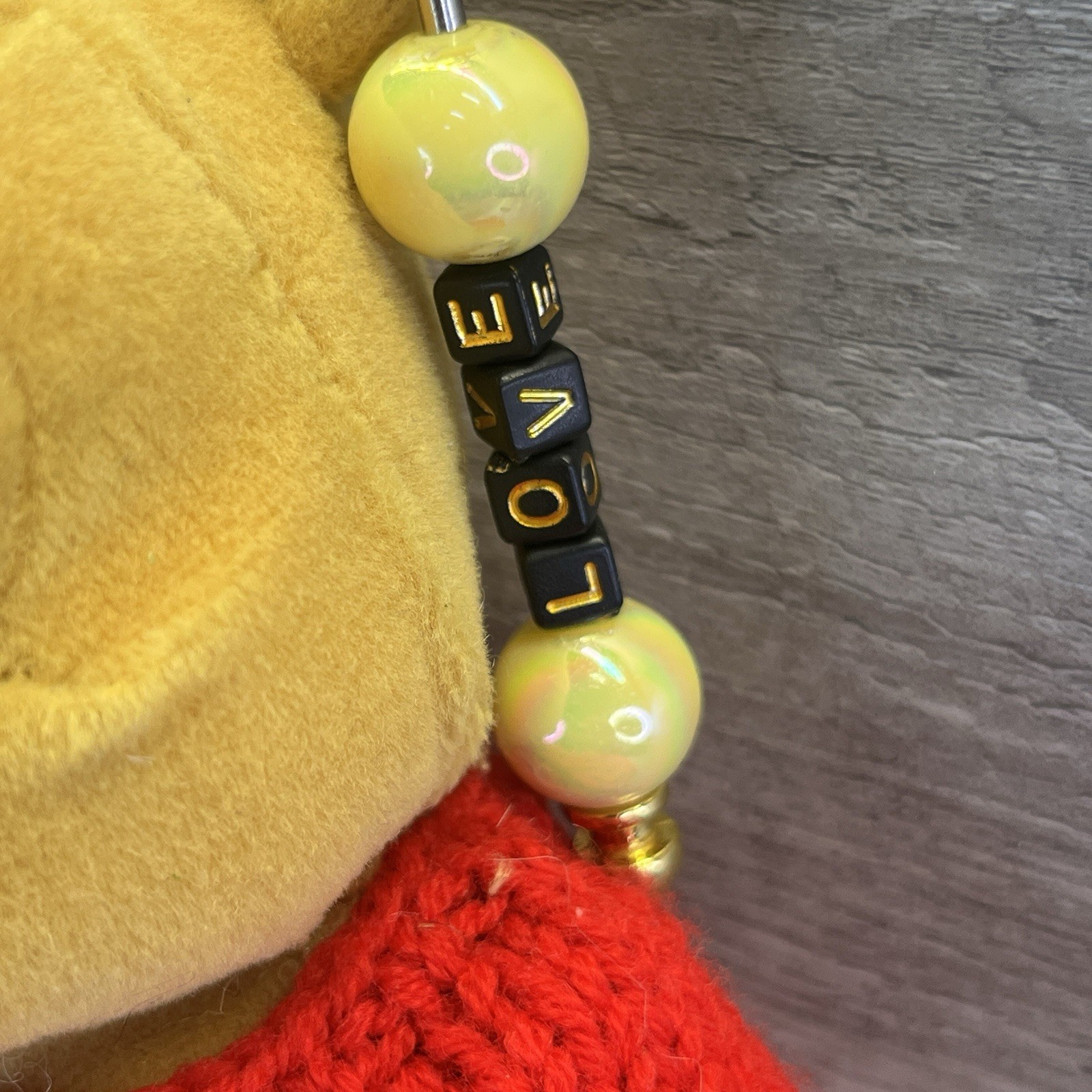 Winnie the Pooh OOAK Toy Bag Charm Keychain Handmade Ornament Vintage Plush