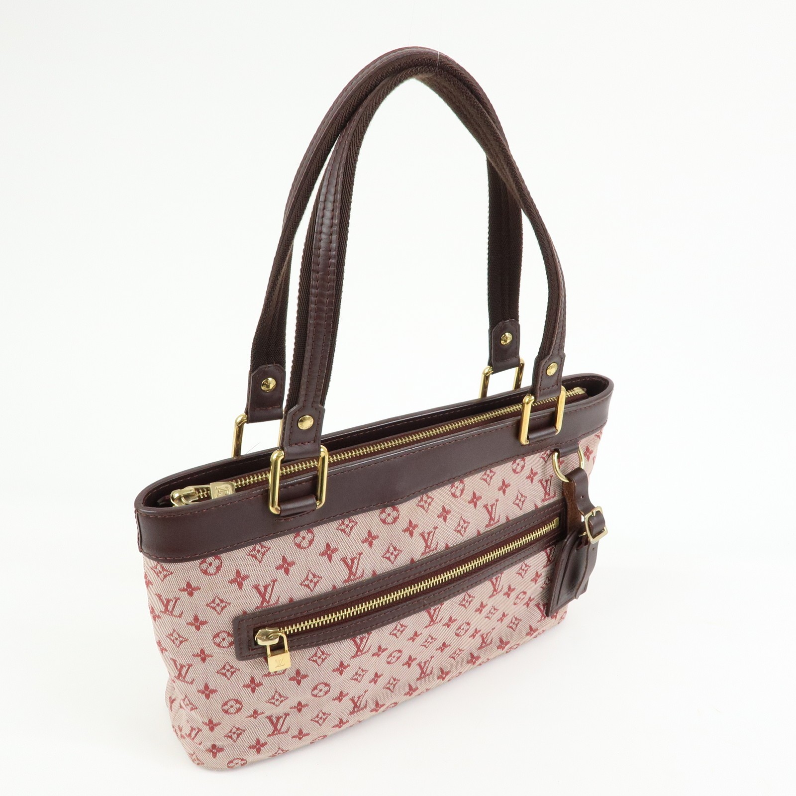 Louis Vuitton Monogram Mini Lucille PM Hand Bag Cerise M92678 Authentic Used F/S