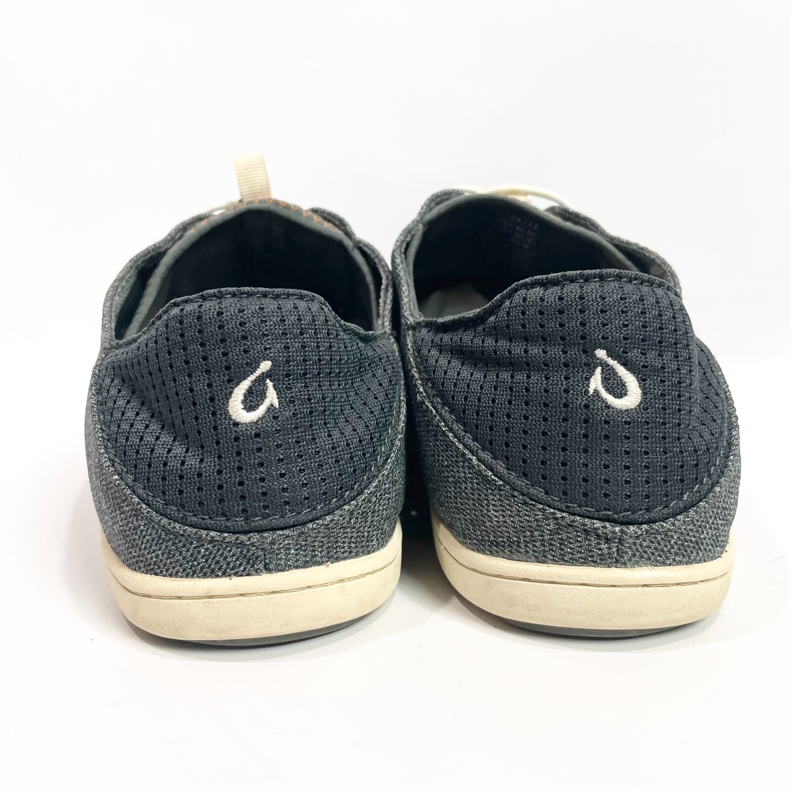 Olukai Mens 9 Nohea Moku Slip On Sneaker Boat Shoe No Tie Gray 10283