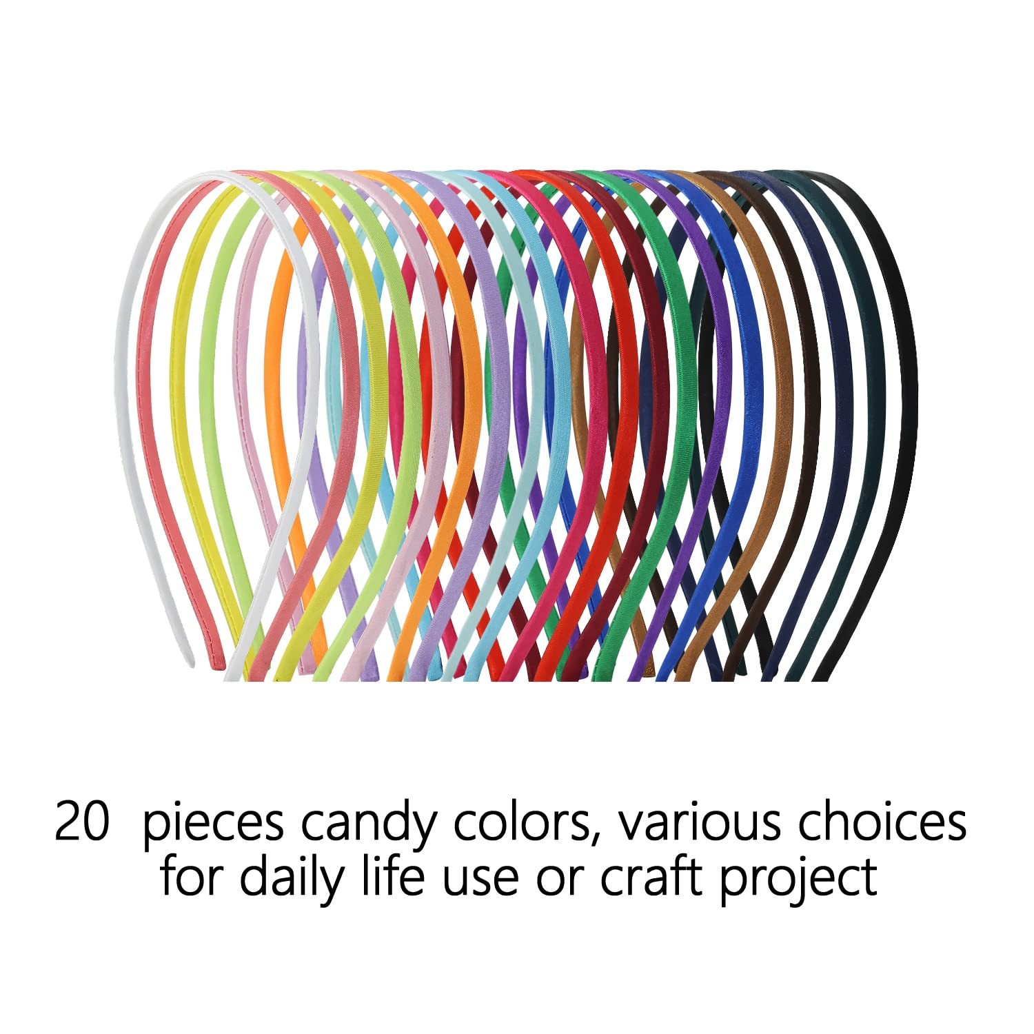 20 Pack Colorful Plain Blank Cloth Satin Fabric Covered Slim Thin Hard Metal …