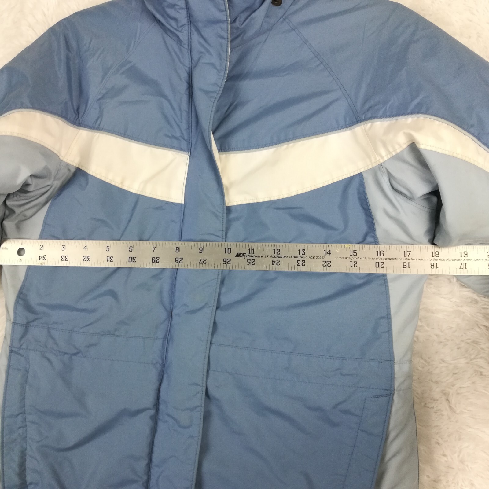 Columbia Girls Jacket Insulated Blue Full Zip Pockets Youth 7/8