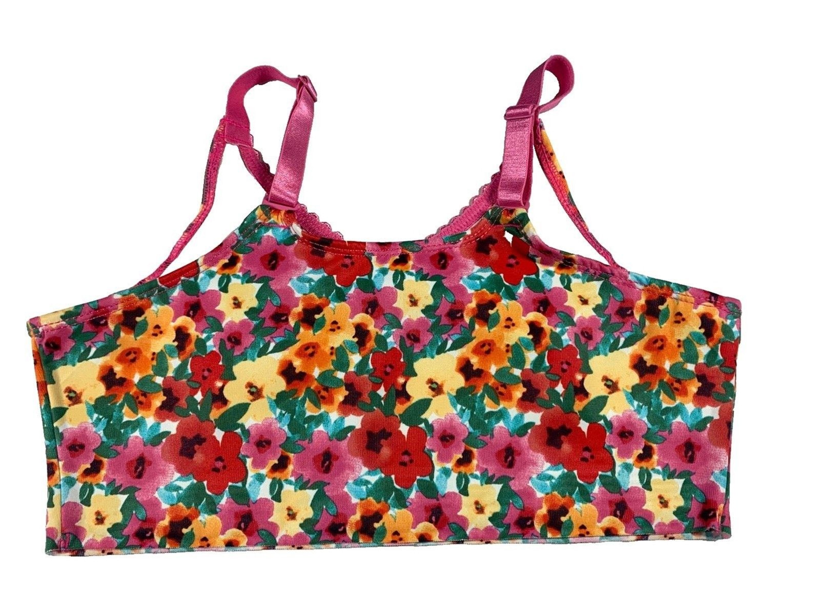 Ruby Ribbon Demiette Vibrant Heritage Floral Bloom Full Support Size 32 #1799