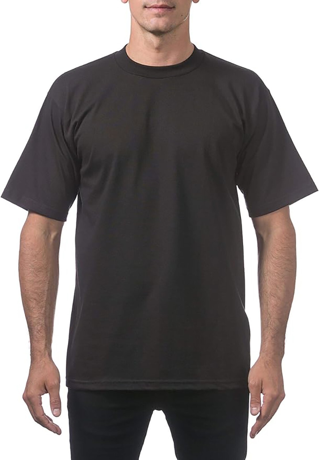 Pro Club Men’s 6-Pack Heavyweight Cotton Short Sleeve Crew Neck T-Shirt