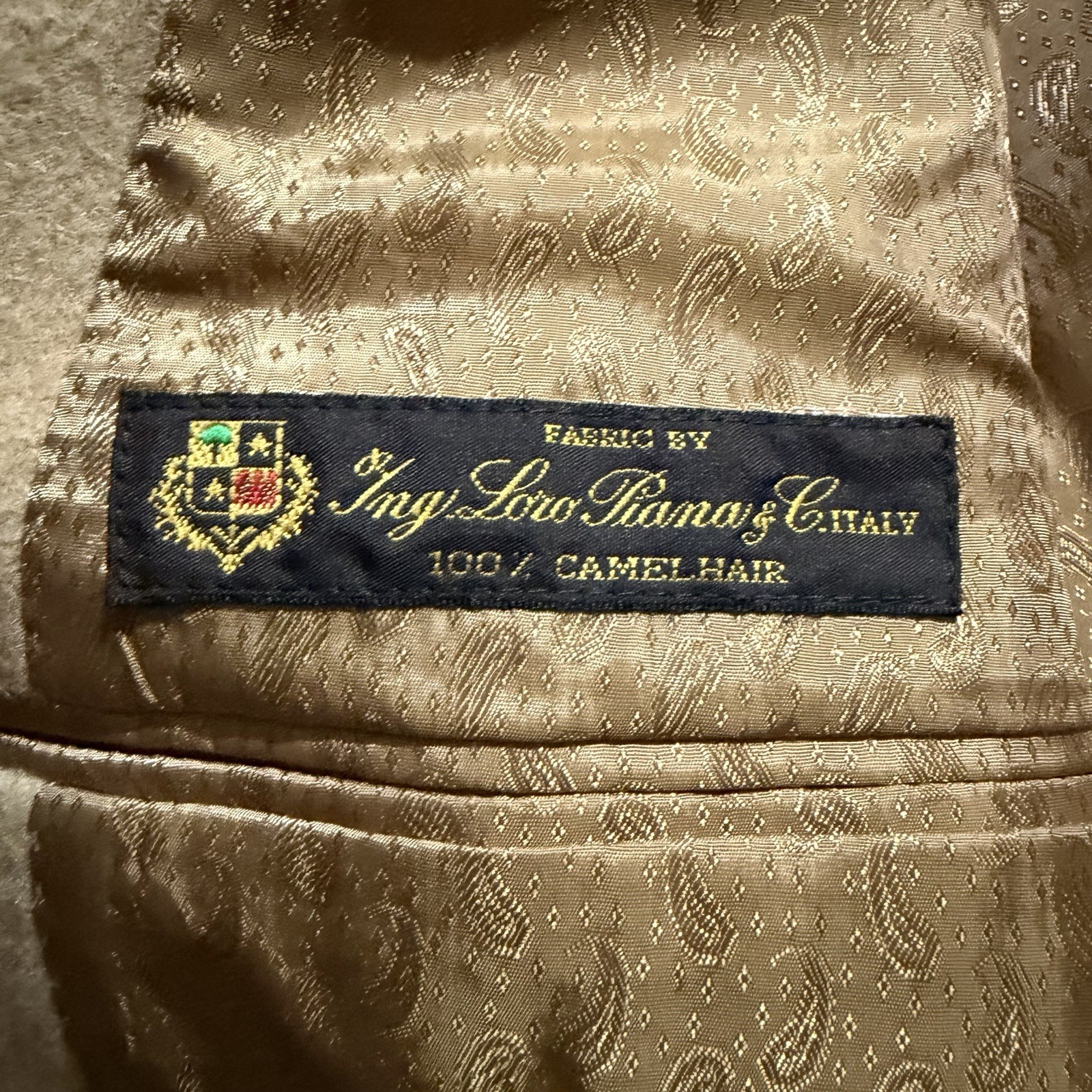 Ralph Lauren Loro Piana Italy Camel Hair Tweed Sport Coat / Blazer 38R Beige Tan