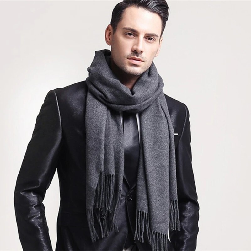 Brand Wool Scarves Winter Soft Warm Cashmere Shawl Thickened Long Tassel Shaw…