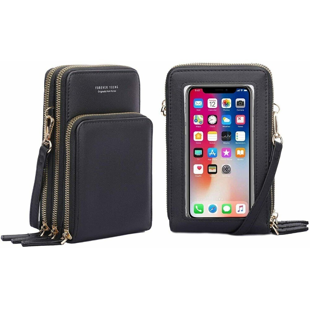 Small Crossbody Cell Phone Purse with Large Touch Screen for Women Mini Handbag
