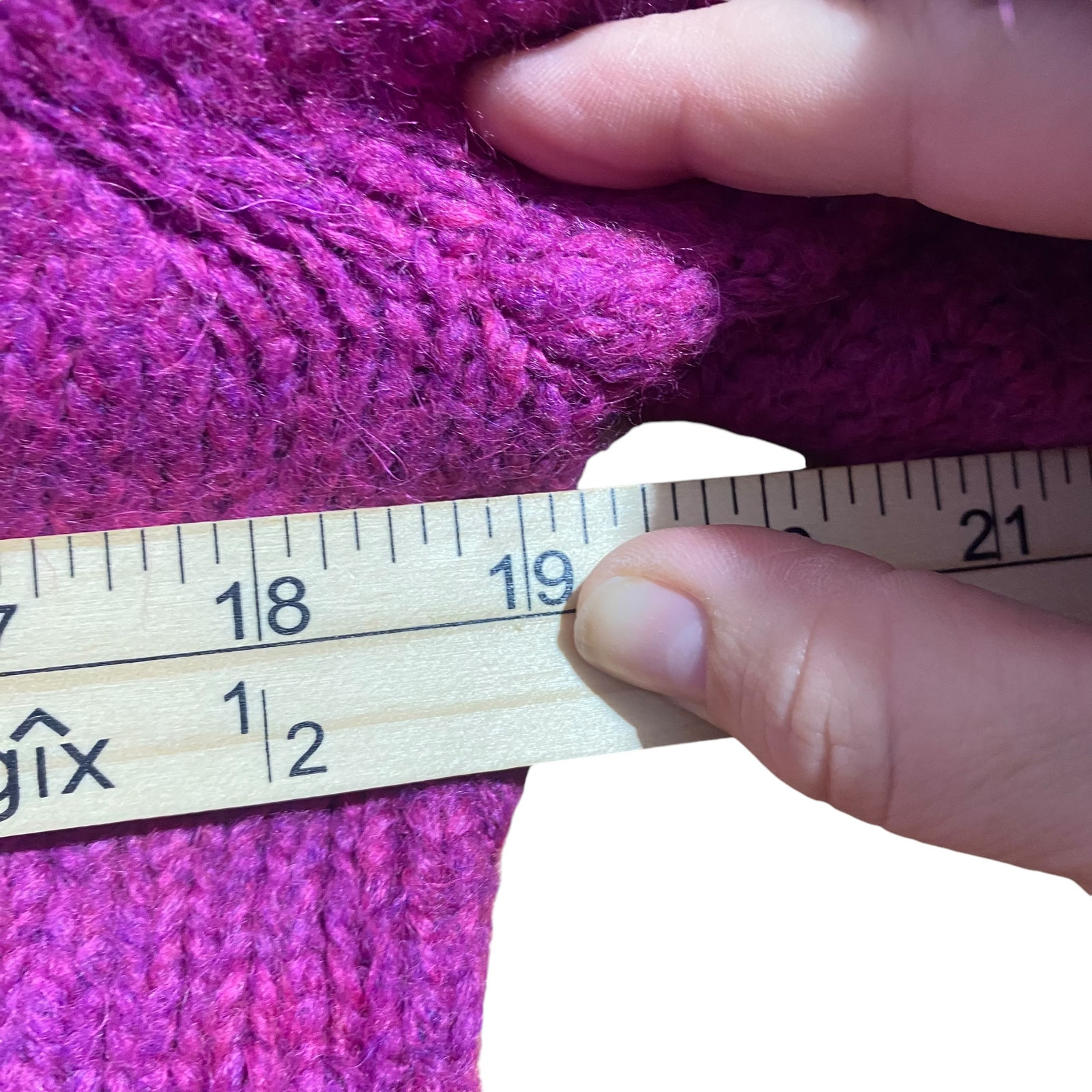 Derek Lam 10 Crosby – Locken Puff Sleeve Alpaca Blend Sweater in Fuchsia – Large