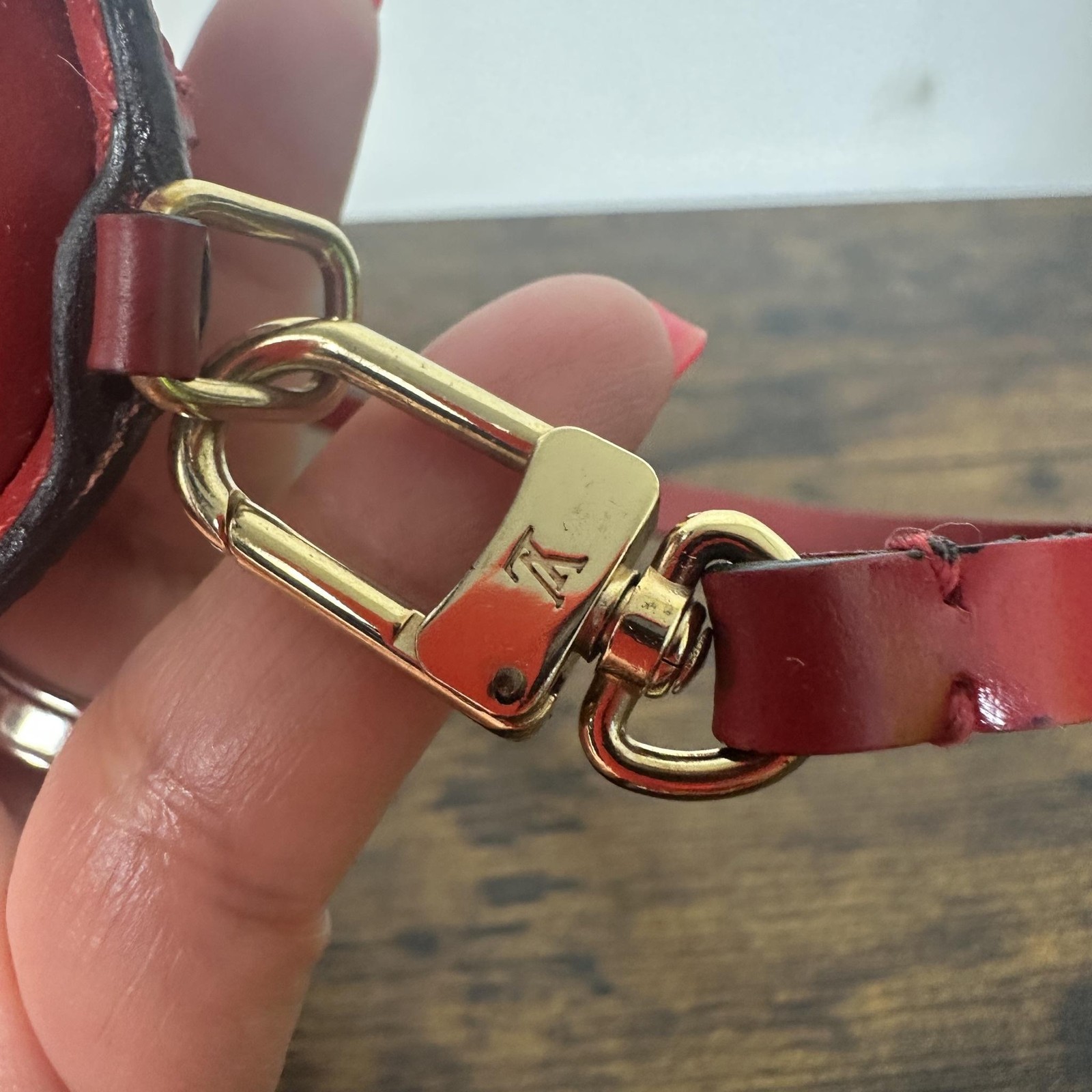 Louis Vuitton Vintage Mini Papillon Shoulder Bag Womens Red Epi Leather France
