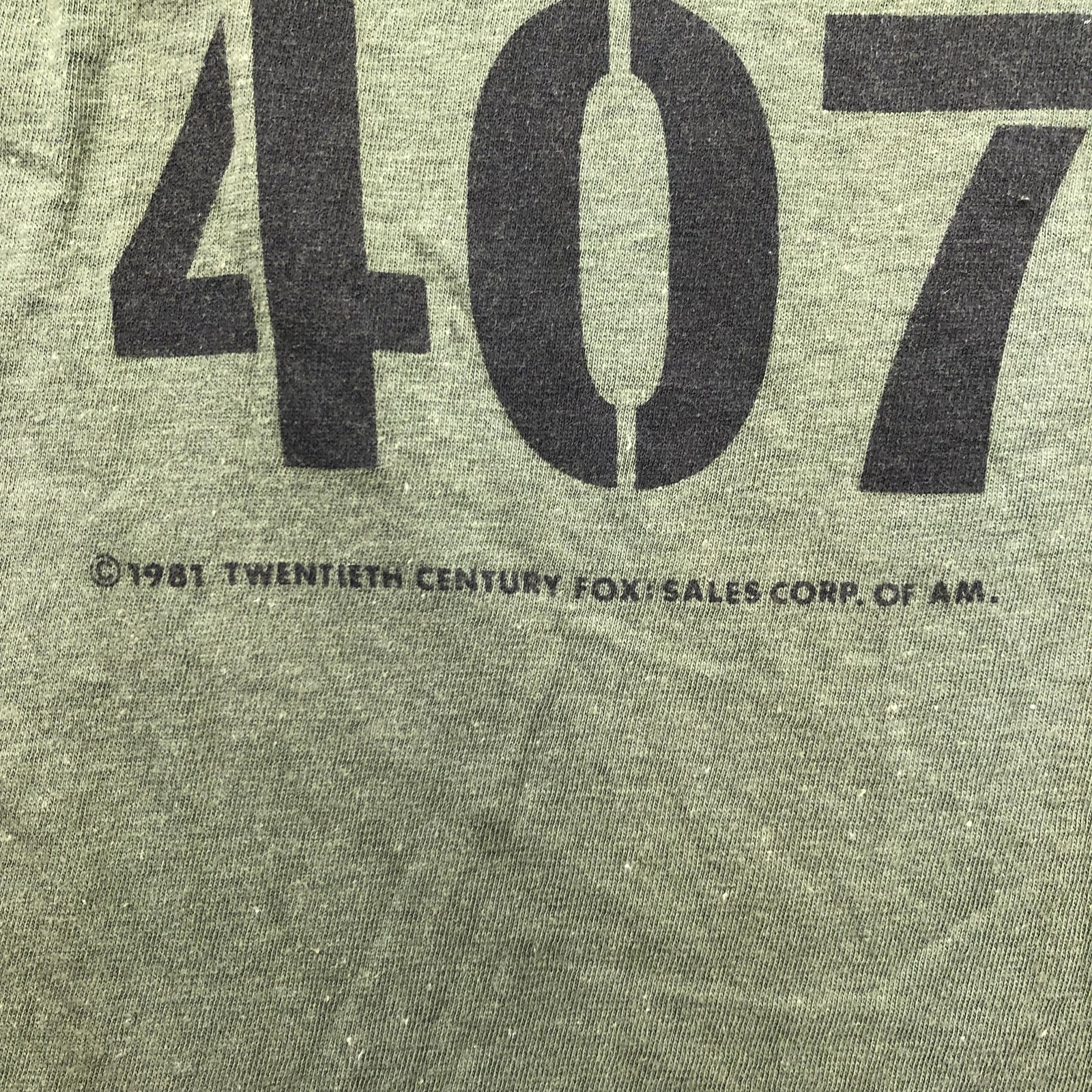 Vintage MASH Shirt Mens Small Green Military TV Show 4077th Tee Korean War 80s