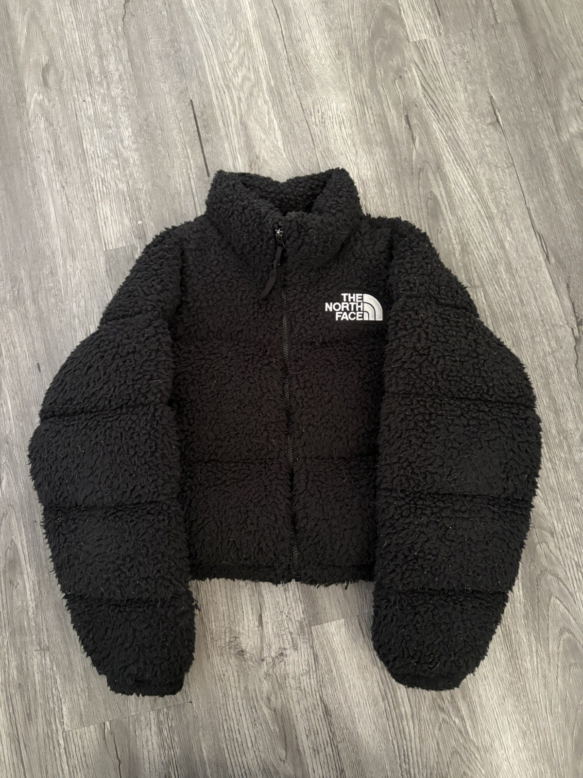 The North Face Women’s Cropped High Pile Sherpa Nuptse Down Jacket L