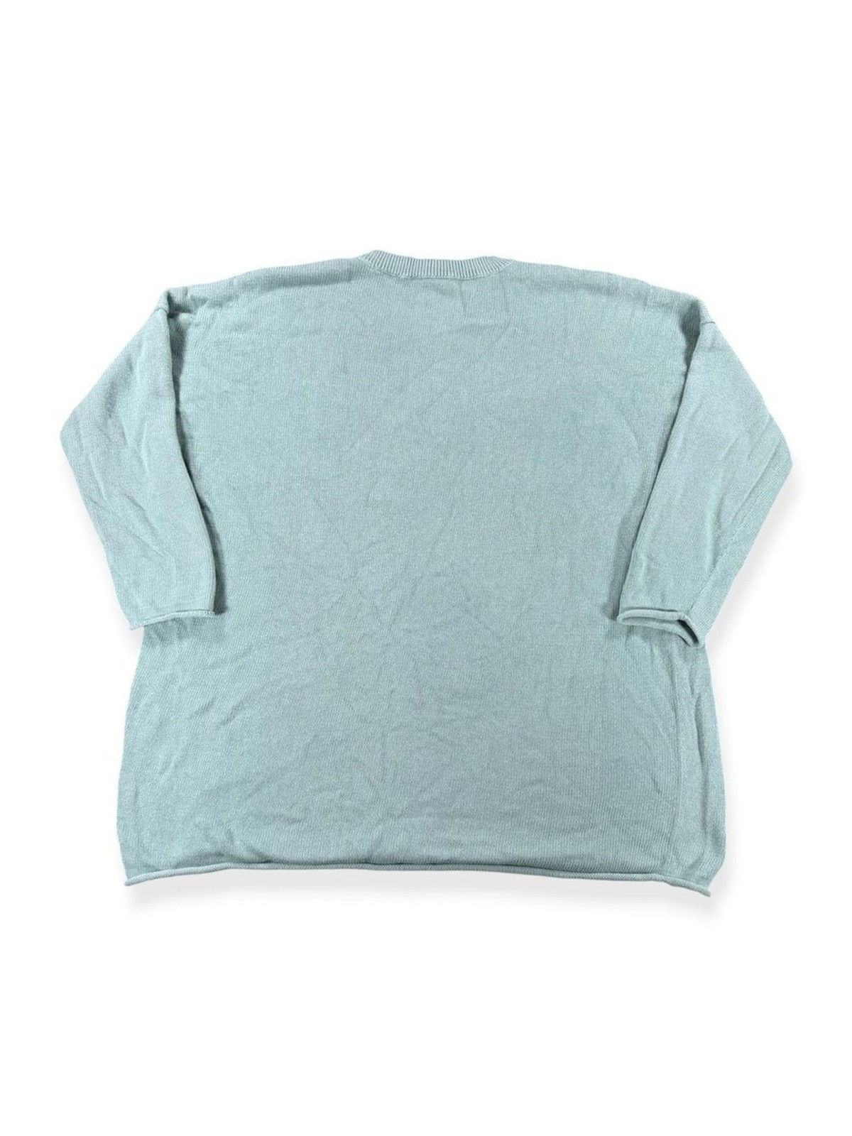 Eileen Fisher Organic Cotton & TENCEL™ Blend Sweater- Arctic Blue – Size 1X