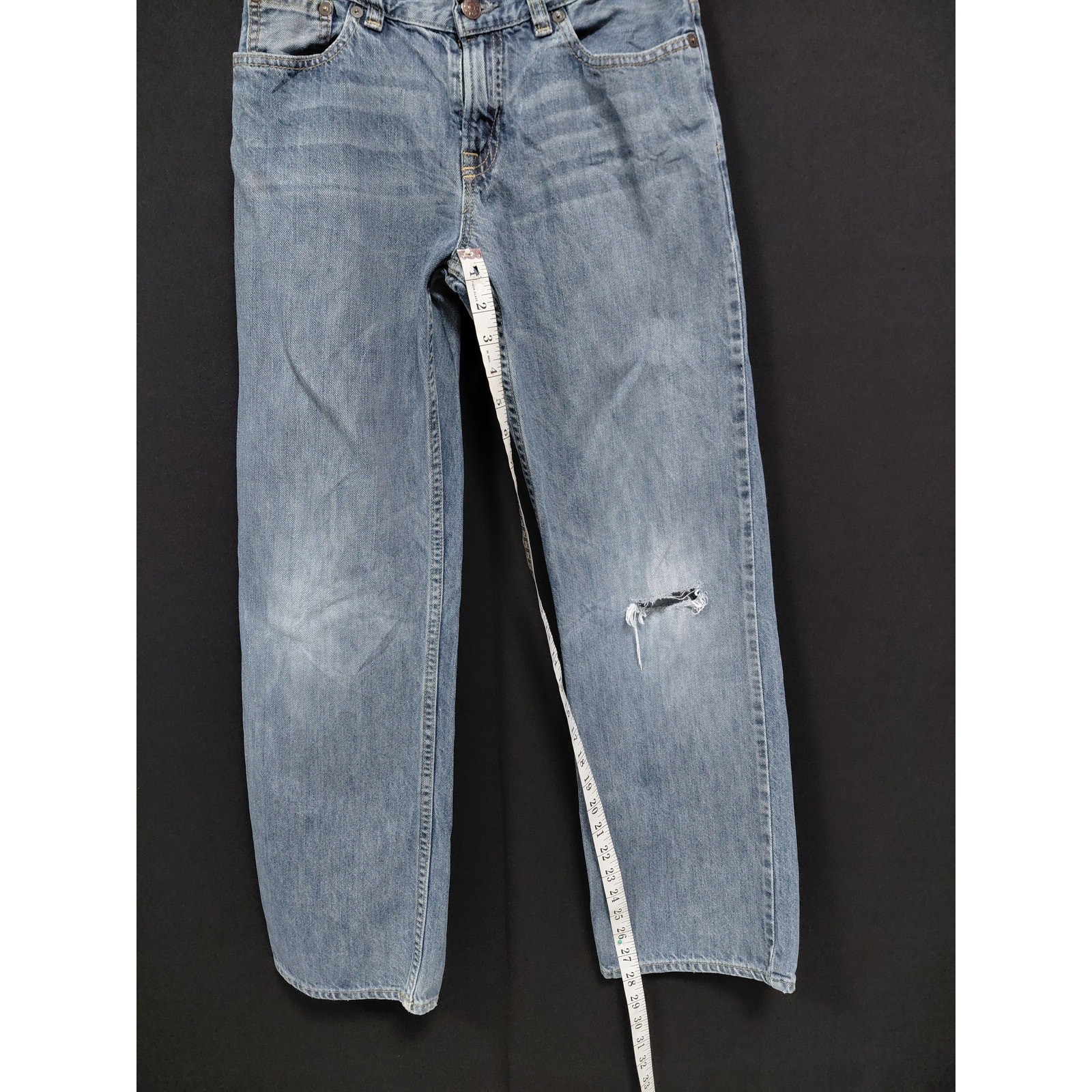 Polo Ralph Lauren Distressed Jeans Blue Mid (10-12 in) Regular Denim Size 14