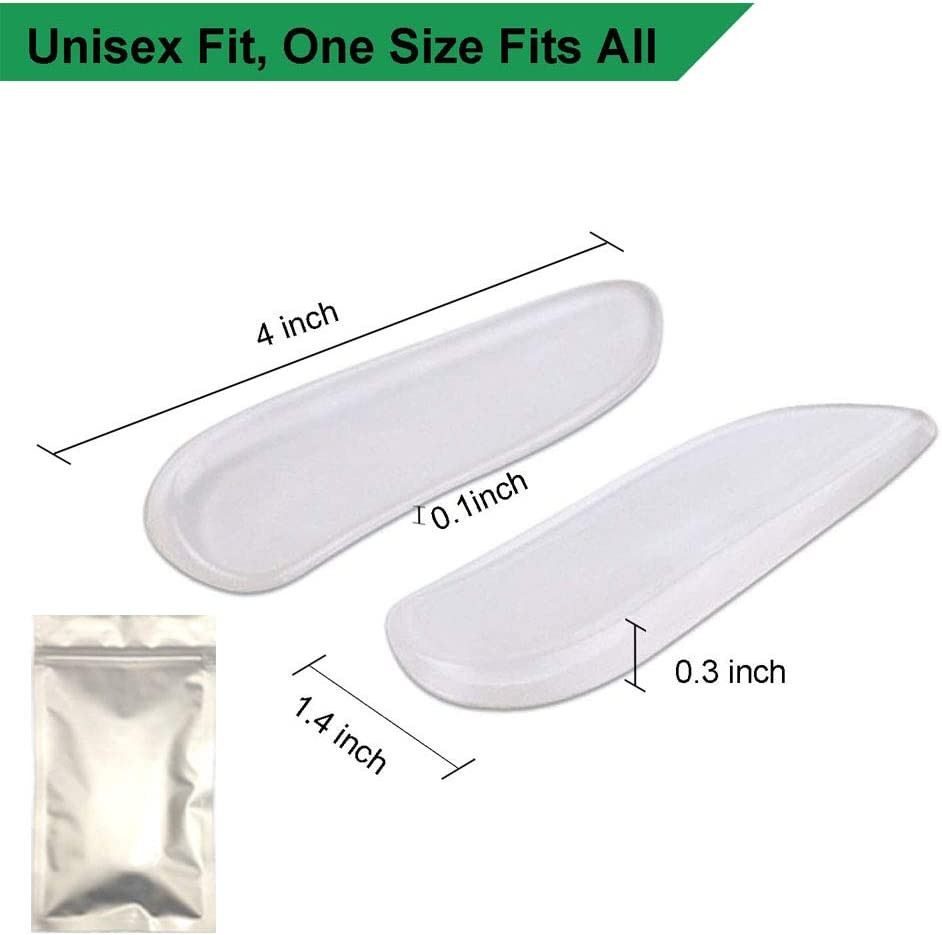 5 Pairs Medial & Lateral Heel Wedge Silicone Insoles – Corrective Adhesive Shoe