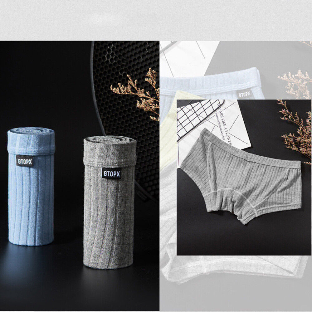 Men’s Sexy Underwear Low waist Briefs U Pouch Boxers Striped Shorts Underpants
