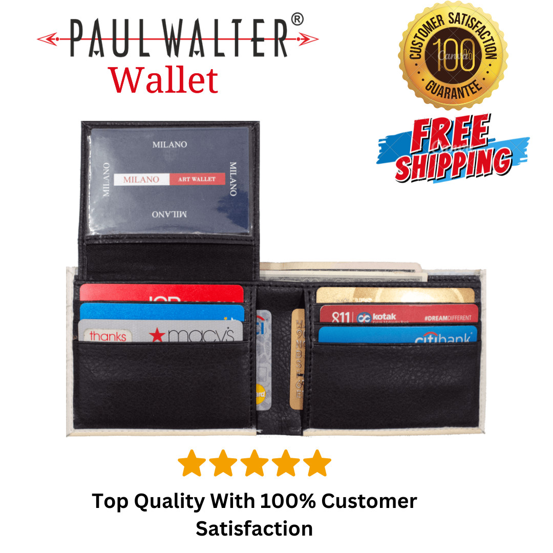 USA $100 One Hundred Dollar Print Men’s Leather Bifold Novelty Wallet