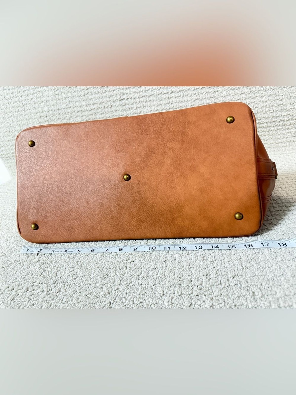 KAPSTON tan synthetic leather Cribl weekender duffel bag