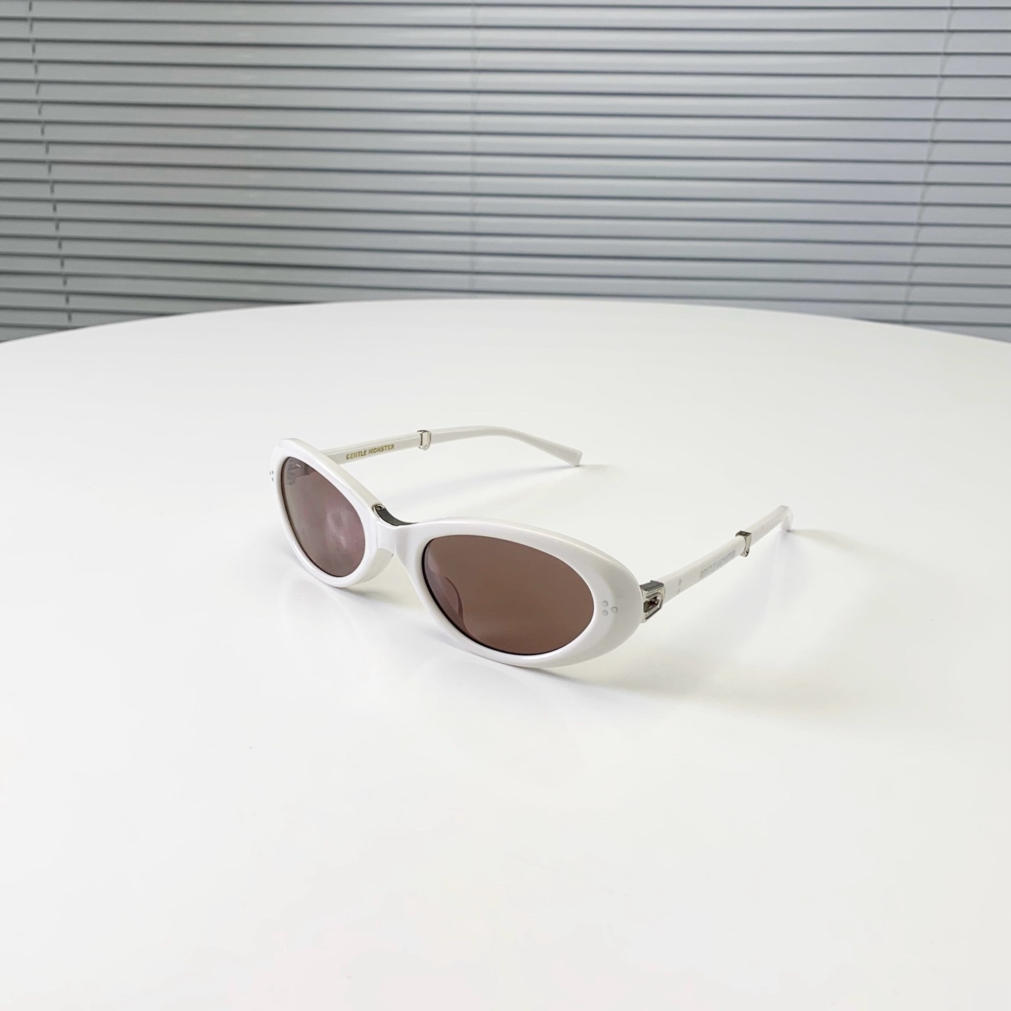 GENTLE MONSTER LOLANG White Brown 55口21-132 Sunglasses New w/ Case
