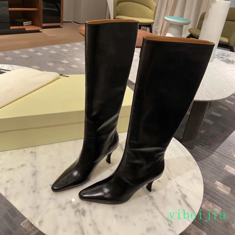 Womens Mid Calf Kitten Heel Boots Pull On Leather Shoes Cowboy Western Plus Size